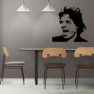 Samolepka Mick Jagger Farba: černá, Veľkosť: 100 x 100 cm