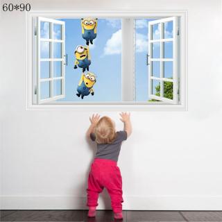 Samolepka Mimoni za oknom Veľkosť: 90 x 60 cm