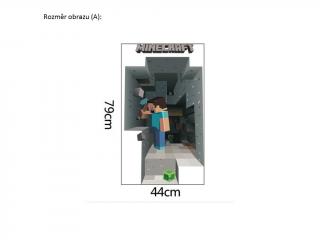 Samolepka Minecraft Veľkosť: 79 x 44 cm