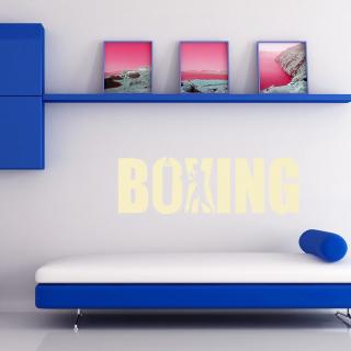 Samolepka Nápis boxing Farba: béžová, Veľkosť: 100 x 29 cm