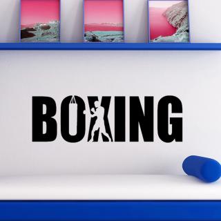 Samolepka Nápis boxing Farba: černá, Veľkosť: 100 x 29 cm