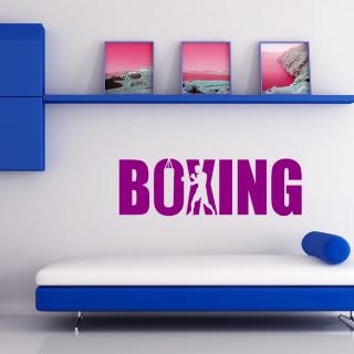 Samolepka Nápis boxing Farba: fialová, Veľkosť: 100 x 29 cm