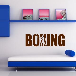 Samolepka Nápis boxing Farba: hnědá, Veľkosť: 100 x 29 cm