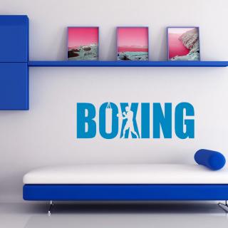 Samolepka Nápis boxing Farba: modrá, Veľkosť: 100 x 29 cm