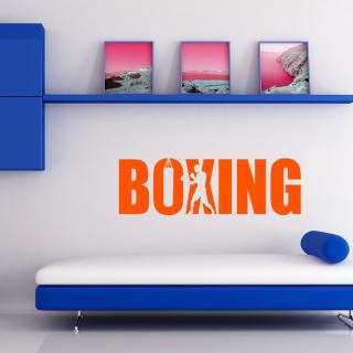 Samolepka Nápis boxing Farba: oranžová, Veľkosť: 100 x 29 cm