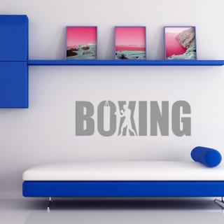 Samolepka Nápis boxing Farba: šedá, Veľkosť: 100 x 29 cm