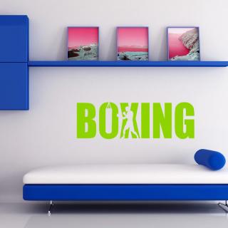 Samolepka Nápis boxing Farba: zelená, Veľkosť: 100 x 29 cm