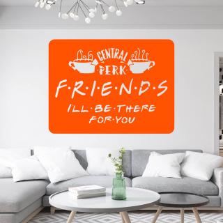 Samolepka Priatelia Friends Farba: oranžová, Veľkosť: 100 x 75 cm