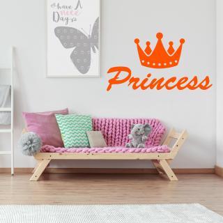 Samolepka Princess Farba: oranžová, Veľkosť: 100 x 57 cm