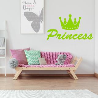 Samolepka Princess Farba: zelená, Veľkosť: 40 x 23 cm