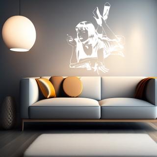 Samolepka Pulp Fiction Farba: bílá, Veľkosť: 80 x 98 cm