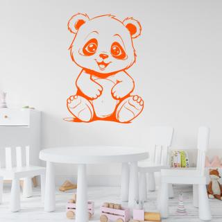 Samolepka Roztomilý medvedík Farba: oranžová, Veľkosť: 100 x 73 cm