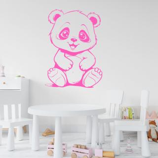 Samolepka Roztomilý medvedík Farba: růžová, Veľkosť: 100 x 73 cm