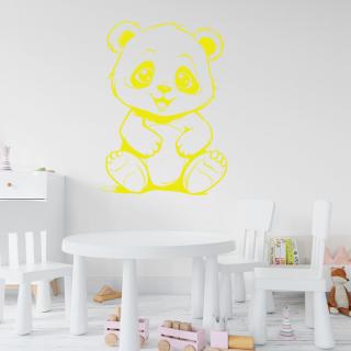 Samolepka Roztomilý medvedík Farba: žlutá, Veľkosť: 100 x 73 cm