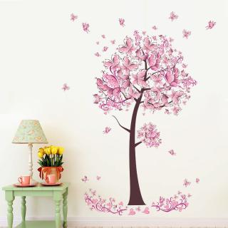 Samolepka Ružový strom motýľov