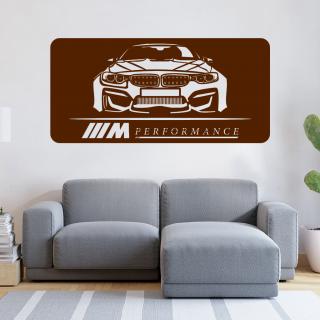 Samolepka Rýchle auto Farba: hnědá, Veľkosť: 40 x 20 cm
