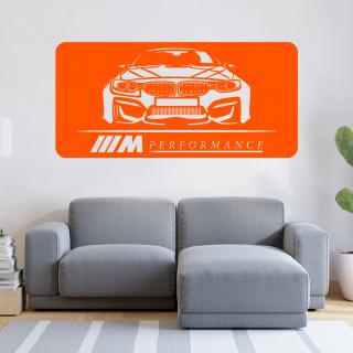 Samolepka Rýchle auto Farba: oranžová, Veľkosť: 100 x 50 cm