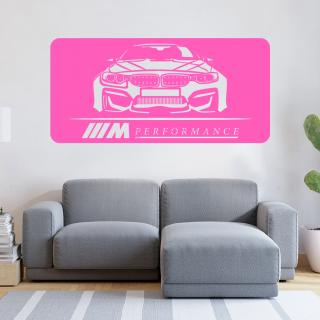 Samolepka Rýchle auto Farba: růžová, Veľkosť: 100 x 50 cm