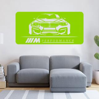 Samolepka Rýchle auto Farba: zelená, Veľkosť: 40 x 20 cm