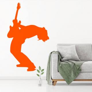 Samolepka Silueta Rocker Farba: oranžová, Veľkosť: 100 x 61 cm