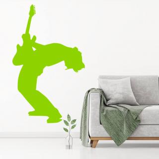 Samolepka Silueta Rocker Farba: zelená, Veľkosť: 100 x 61 cm