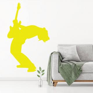 Samolepka Silueta Rocker Farba: žlutá, Veľkosť: 100 x 61 cm