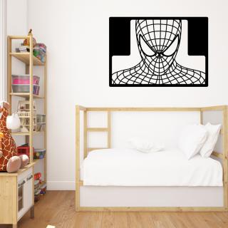 Samolepka Spiderman portrét Farba: černá, Veľkosť: 100 x 70 cm