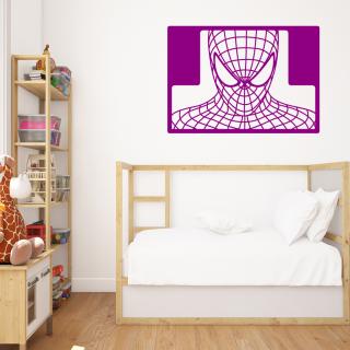 Samolepka Spiderman portrét Farba: fialová, Veľkosť: 100 x 70 cm