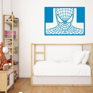 Samolepka Spiderman portrét Farba: modrá, Veľkosť: 100 x 70 cm