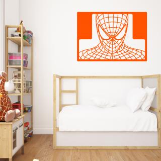 Samolepka Spiderman portrét Farba: oranžová, Veľkosť: 100 x 70 cm