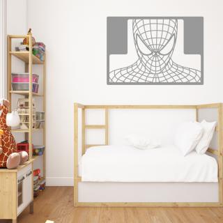 Samolepka Spiderman portrét Farba: šedá, Veľkosť: 100 x 70 cm