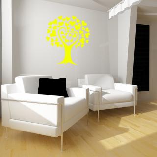 Samolepka Strom lásky Farba: žlutá, Veľkosť: 100 x 142 cm
