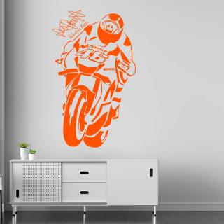 Samolepka Valentino Rossi Farba: oranžová, Veľkosť: 100 x 60 cm