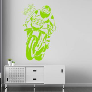 Samolepka Valentino Rossi Farba: zelená, Veľkosť: 100 x 60 cm