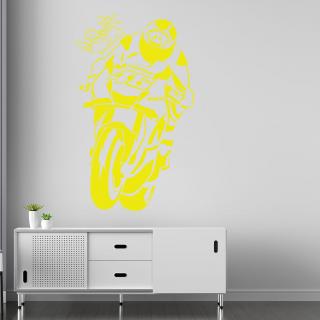 Samolepka Valentino Rossi Farba: žlutá, Veľkosť: 100 x 60 cm