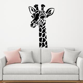 Samolepka Žirafa hlava Farba: čierna, Veľkosť: 60 x 36 cm