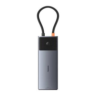Adaptér Hub 10v1 Baseus 2x HDMI, USB-C, 3xUSB-A+RJ45+SD/TF, PD (sivý)