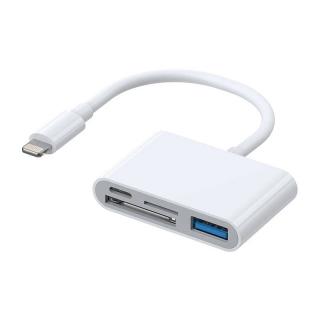 Adaptér Lightning na USB OTG Joyroom S-H142 Čítačka kariet SD, microSD (biela)
