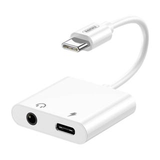 Adaptér Remax USB-C na USB-C, AUX 3,5 mm, RL-LA11 (biely)