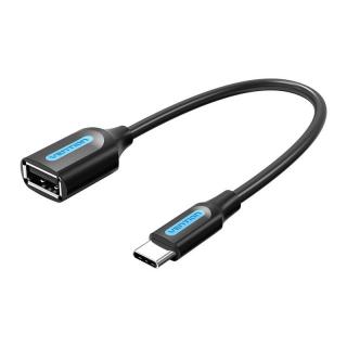 Adaptér USB-C 2.0 M na F USB-A OTG Vention CCSBB 0,15 m (čierny)