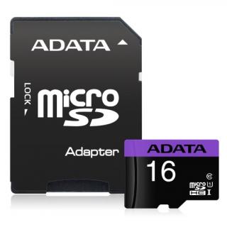 Adata Premier MicroSDHC 16GB Class10 UHS-I + adaptér