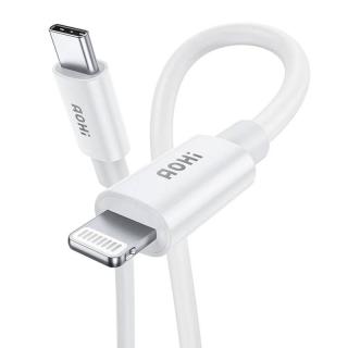 AOHI AOC-L003 Kábel USB-C na Lightning, 1,2 m, 3A, s certifikátom MFi (biely)