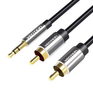 Audio kábel 3,5 mm na 2x RCA Vention BCFBI 3 m čierny