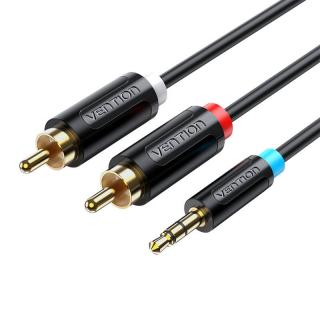 Audio kábel 3,5 mm na 2x RCA Vention BCLBI 3 m čierny