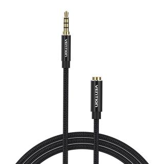 Audio kábel TRRS 3,5 mm samec na 3,5 mm samica Vention BHCBH 2 m čierny
