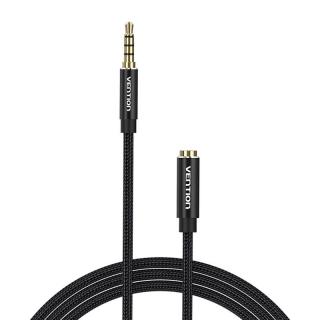 Audio kábel TRRS 3,5 mm samec na 3,5 mm samica Vention BHCBI 3 m čierny