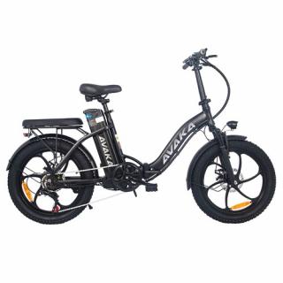AVAKA BZ20 PLUS Elektrický skladací bicykel - čierne  + Zámok na kolobežku zadarmo