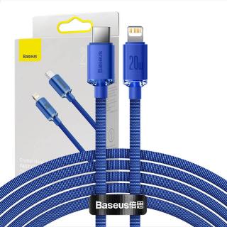 Baseus Crystal kábel USB-C na Lightning, 20W, PD, 2 m (modrý)