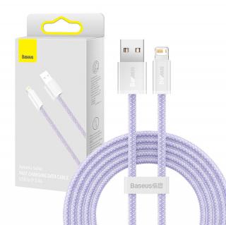 Baseus Dynamický kábel USB na Lightning, 2,4 A, 2 m (fialový)