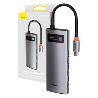 Baseus Hub adaptér 5v1 USB-C na 3x USB 3.0 + HDMI + USB-C PD